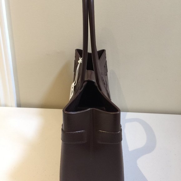 Great Bag Co. Rubber Purse Handbag Tote Smokey Quartz Designer - Picture 7 of 9